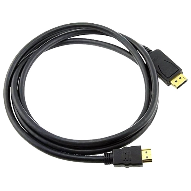 8Ware 2m DisplayPort DP to HDMI Cable - 20-Pin Male to 19-Pin Male, Gold-Plated Connectors, RoHS Compliant
