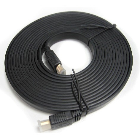 8Ware 2m Flat HDMI Cable V1.4 19-Pin Male to Male Gold Plated, High Speed 3D 1080p Full HD with Ethernet Support