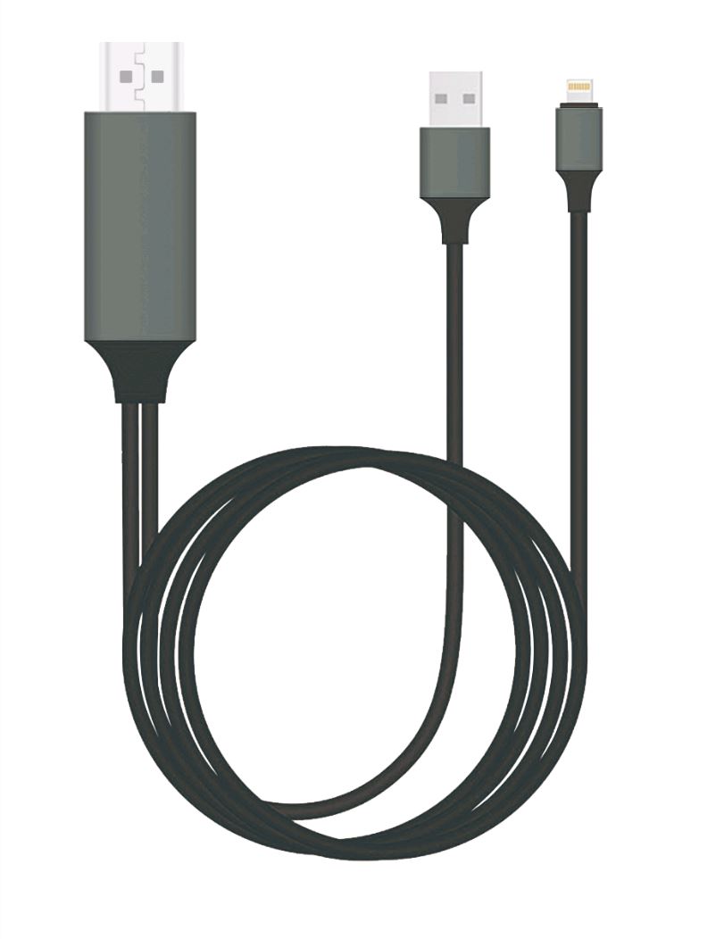 8Ware 2m HDMI to Lightning Cable for iPhone & iPad | 1080p@60Hz Full HD Video Output & Plug & Play Support