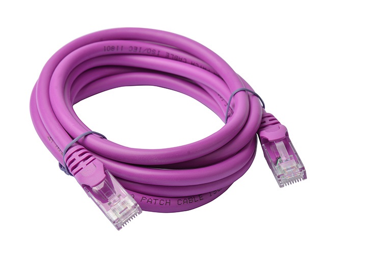 8Ware 2m Purple CAT6A UTP Ethernet Cable with Snagless RJ45 Connectors | Full Copper Core Supports 10Gbps Network Speeds