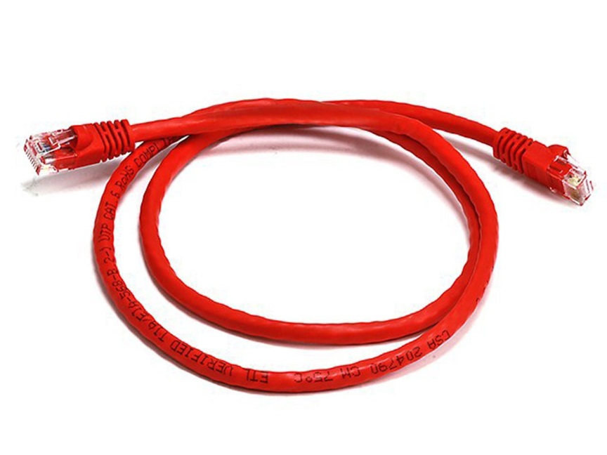 8Ware 2m Red CAT6A UTP Snagless Ethernet Cable RJ45 Network LAN Patch Cord 10Gbps 500MHz Full Copper Conductor