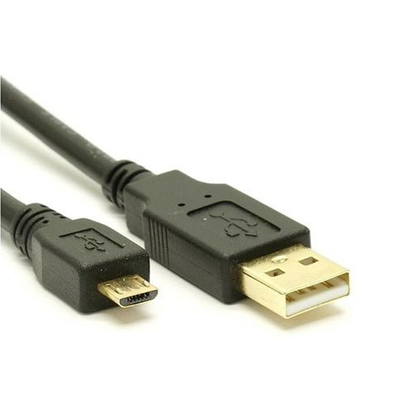 8Ware 2m USB 2.0 A to Micro-USB B Male Cable - Black, High-Speed Data & Charging