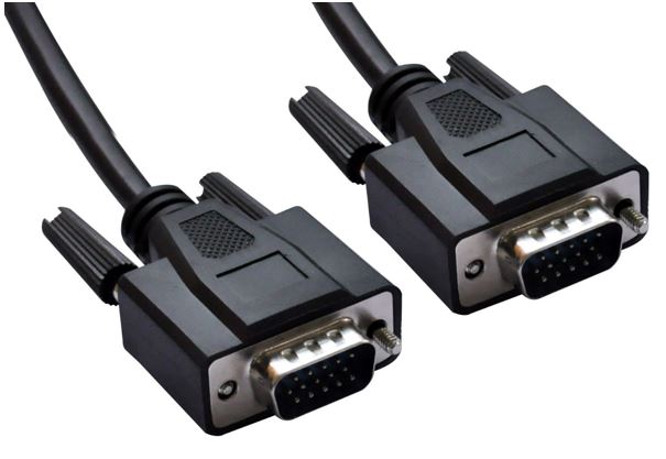8Ware 2m VGA Monitor Cable 15pin Male to Male with Ferrite Filter UL Approved - HD15 M/M for Laptop, Projector, PC Monitor
