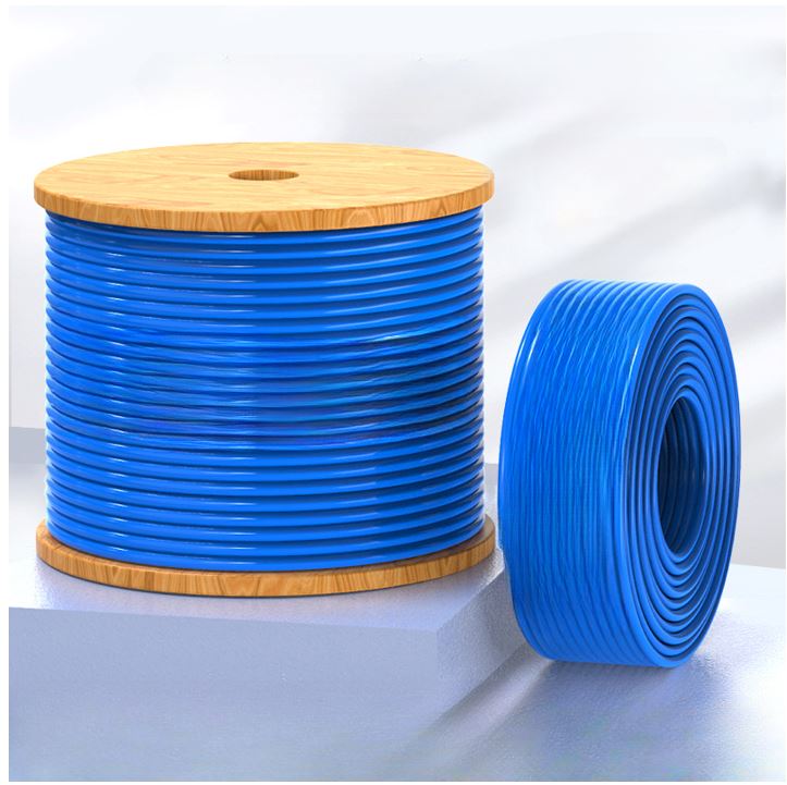 8Ware 350m CAT6A Blue Ethernet Cable Roll – 24AWG Bare Copper, PVC Jacket, 30V Rated, Outdoor/Underground LAN Cable