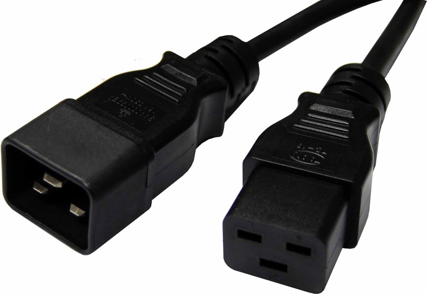 8Ware 3m Power Extension Cable Lead 15A IEC-C19 to IEC-C20 Male to Female for UPS PDU Servers Rack-mount Power Distribution Units