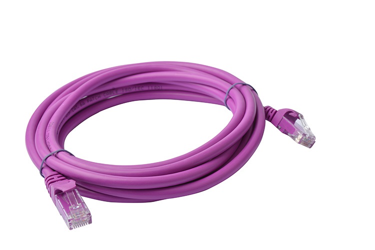 8Ware 3m Purple CAT6A UTP Ethernet Cable RJ45 Snagless Patch Cord Full Copper Core, 10Gbps Network LAN Cable