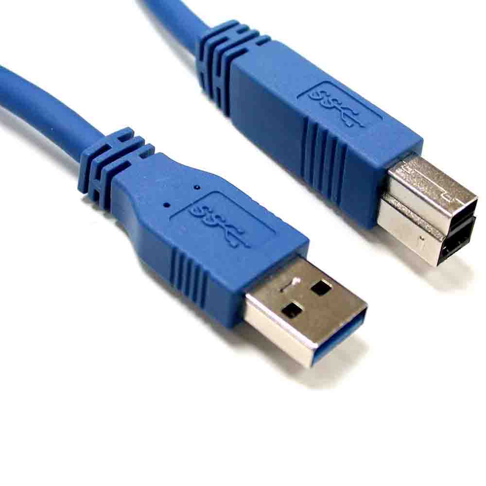 8Ware 3m USB 3.0 A to B Male Printer Cable – Blue, High-Speed SuperSpeed for External HDD, Printer, Scanner, USB Hub, Docking Station