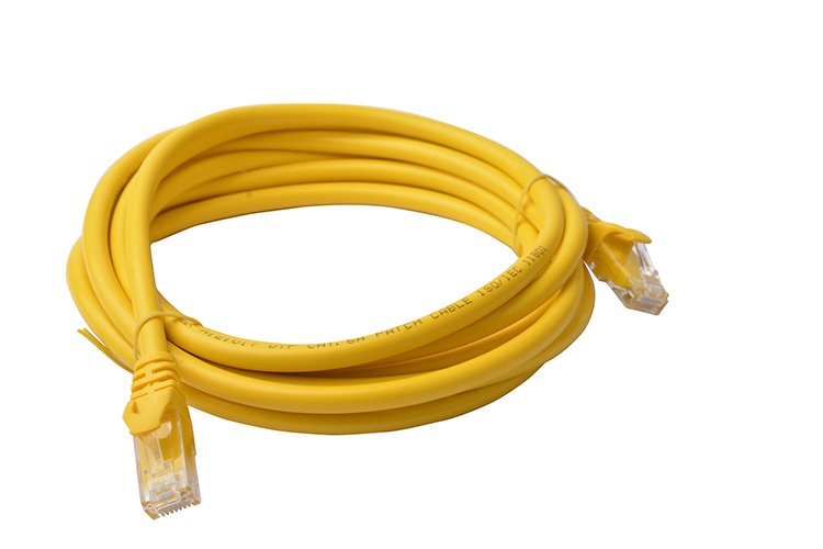 8Ware 3m Yellow CAT6A Ethernet Cable RJ45 UTP Snagless Patch Cord for 10Gbps High-Speed Networks