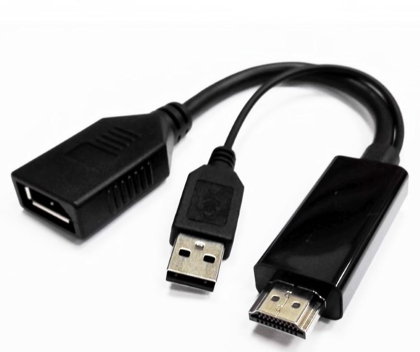 8Ware 4K HDMI to DisplayPort Active Adapter Converter Cable USB Powered GC-HDMIDP-2U for PC & Laptop