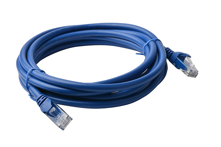 8Ware 5m Blue CAT6A UTP Ethernet Cable - Snagless RJ45 Network LAN Patch Cord for 10Gbps, Full Copper Core