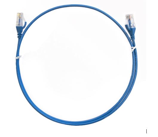 8ware CAT6 Thin Cable 1.5m Blue - Premium RJ45 Ethernet LAN UTP Patch Cord 26AWG, 250MHz High-Speed Network Cable