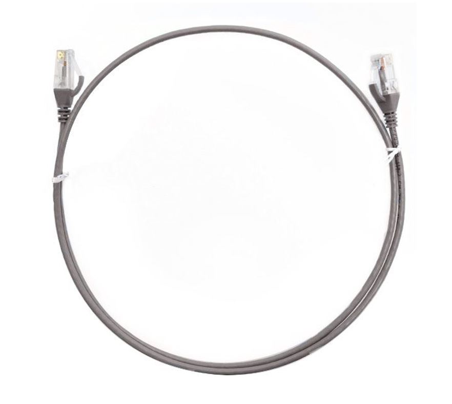 8ware CAT6 Ultra Thin Slim Ethernet Cable 0.5m Grey - Premium RJ45 LAN Patch Cord 26AWG UTP for Gigabit & 10G Ethernet