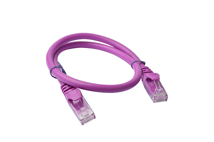 8Ware CAT6A 0.25m Purple RJ45 Ethernet LAN UTP Patch Cable - 10Gbps, 500MHz, Snagless