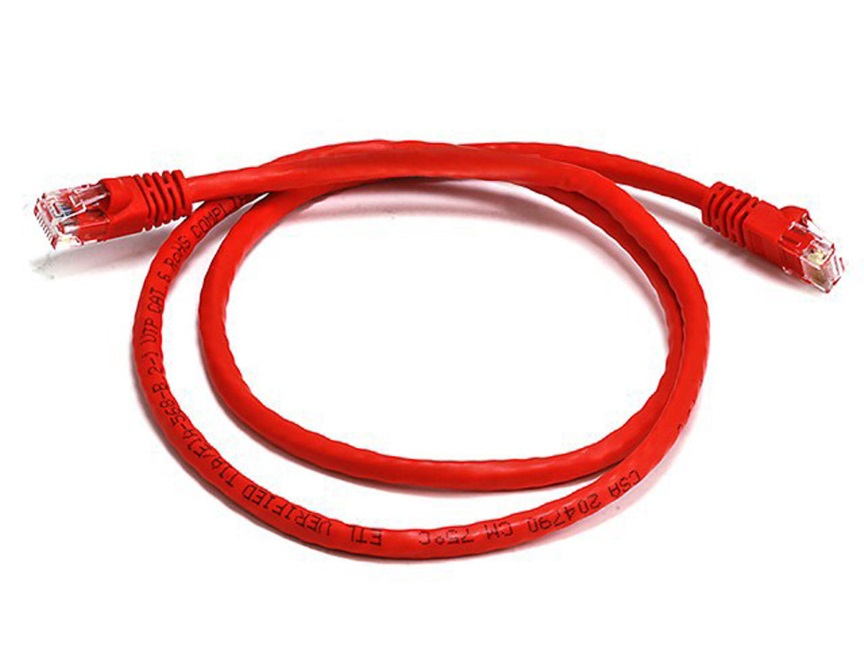 8Ware CAT6A 10Gbps Red RJ45 Ethernet Cable 1m - Full Copper UTP Network Patch Cord Snagless LAN Cable