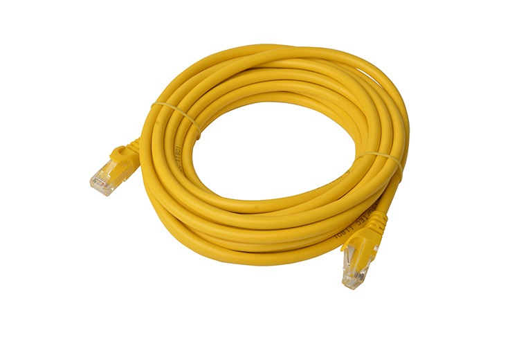 8Ware CAT6A 5m Yellow RJ45 Ethernet Cable UTP Patch Cord Snagless Connector 10Gbps Network LAN Cable