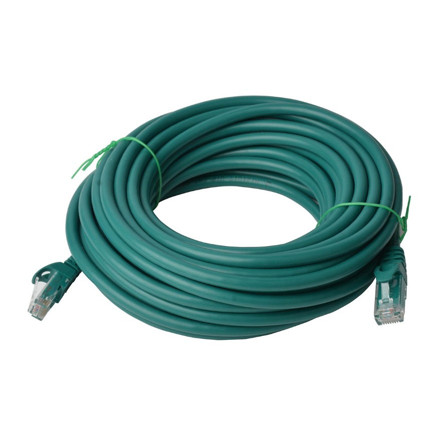 8Ware CAT6A Ethernet Cable 40m Green - High-Speed RJ45 UTP Patch Cord, 10Gbps Network LAN Cable with Full Copper Conductors