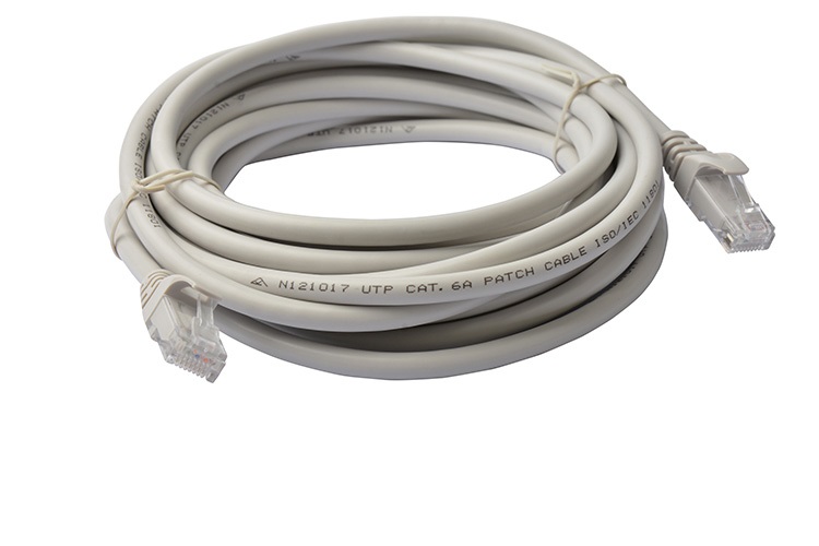 8Ware Cat6A UTP Ethernet Cable 5m Grey Snagless RJ45 Patch Cord 10Gbps 500MHz Full Copper Core