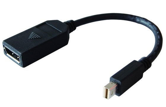 8ware Mini DisplayPort to DisplayPort Adapter Converter - 20-Pin Male to Female, Nickel Plated, RoHS Compliant