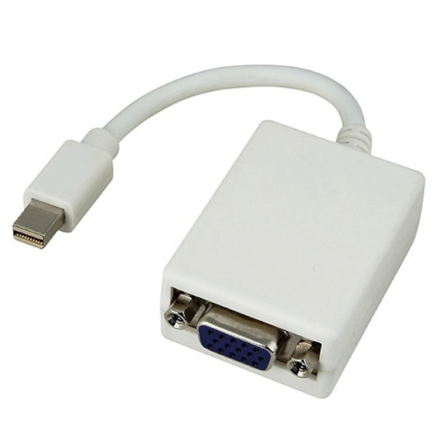 8Ware Mini DisplayPort to VGA Adapter Cable 20cm - DP 20-pin Male to VGA 15-pin Female Converter for Monitors & Projectors