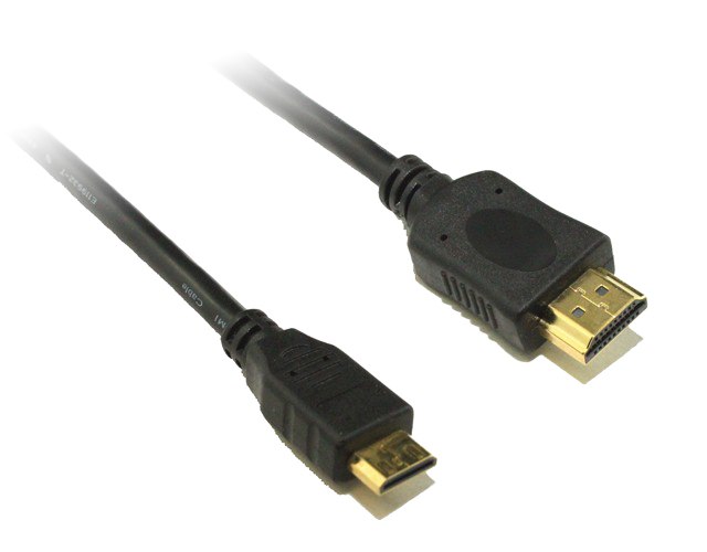 8Ware Mini HDMI to HDMI Cable 3m (HDMI 1.4) - Supports 3D, Full HD 1080p, Ethernet, Male to Male for Camera, Camcorder, Mobile & Laptop
