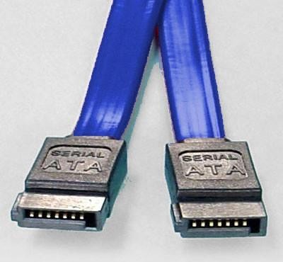 8ware SATA 3.0 Data Cable 0.5m (50cm) Male to Male Straight 180° Connectors 26AWG Blue - SATA III 6Gbps High-Speed Internal Data Cable