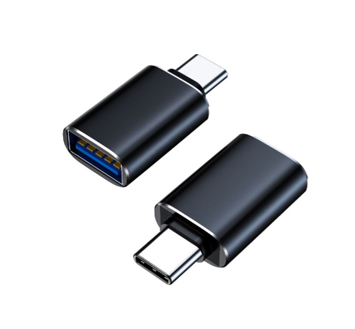 8Ware USB-C Male to USB-A Female OTG Adapter, USB 3.1 Gen 1 5Gbps Data Transfer, Compatible with Thunderbolt 3, Compact Black ABS Shell