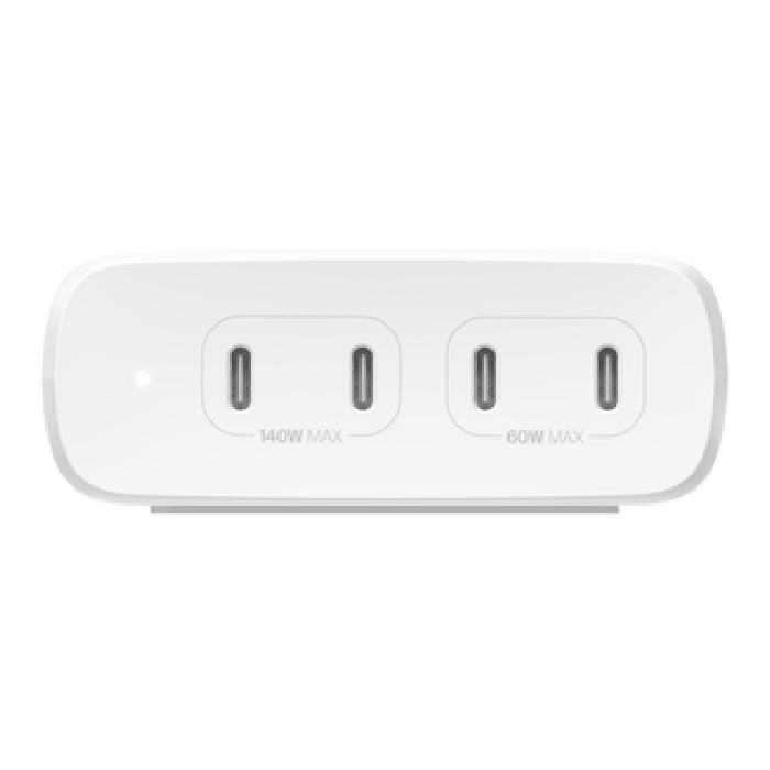 Belkin BoostCharge Pro 200W 4-Port USB-C GaN Wall Charger with 140W Single Port Power Delivery PD3.0/3.1 - White