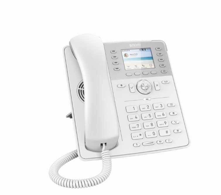 Snom D735 SIP Desk Phone 2.7" TFT Display, 32 Self-Labeling Function Keys, Gigabit Ethernet, PoE, USB Port - White