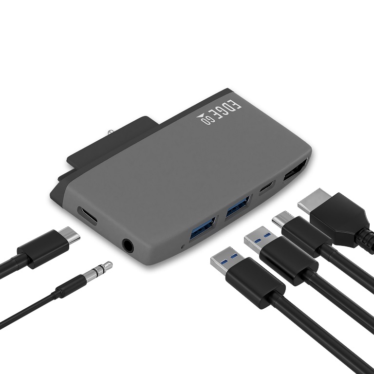mbeat Edge Go Multifunction USB-C Hub for Microsoft Surface Go with USB 3.0, USB-C, HDMI 4K@30Hz, 3.5mm Audio & 60W Power Delivery
