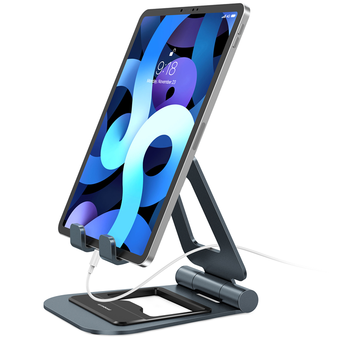 mbeat Stage S4 Mobile Phone & Tablet Stand - Foldable Aluminium Alloy with 270° Adjustable Angles for Devices 4.7" to 13" - Space Saving and Portable