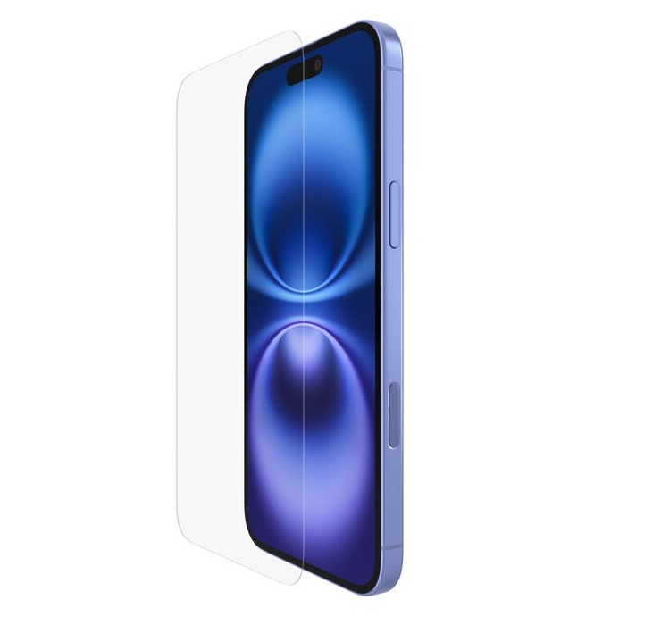 Belkin ScreenForce UltraGlass 2 Treated Screen Protector for iPhone 16 Plus, 15 Plus, 14 Pro Max - 0.29mm Thin, 9H Hardness, Antimicrobial Coating, 2 Year Warranty