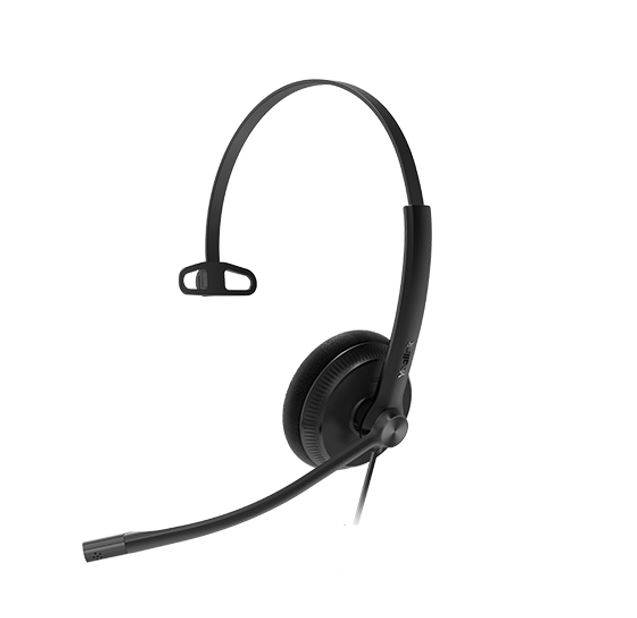 Yealink YHS34 Mono Wired Headset with QD to RJ9 Port, Wideband Noise-Canceling Microphone, Soft Leather Ear Cushion, ActiveProtection Technology