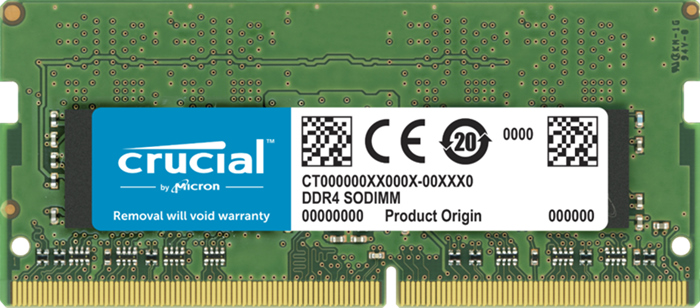 Crucial 32GB DDR4-3200 CL22 1.2V Dual Ranked SODIMM Laptop Memory RAM Module CT32G4SFD832A