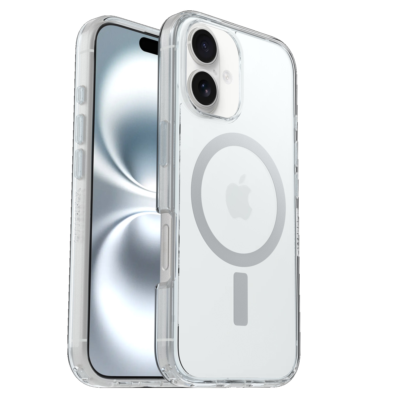 OtterBox Symmetry Clear MagSafe Case for Apple iPhone 16 (6.1") - Ultra Slim Transparent Protective Cover with Drop+ Military Grade, Raised Edges, Antimicrobial, 7-Year Warranty