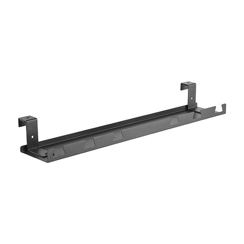 Brateck Under-Desk Cable Management Tray 590x131x74mm Black Steel Organizer for Sit-Stand Desks CC11-2-B