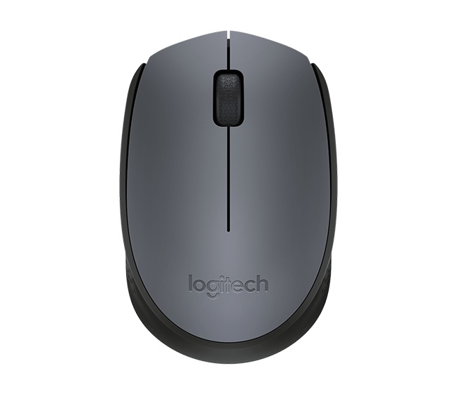 Logitech M170 Wireless Mouse Grey - Compact Ambidextrous 2.4 GHz USB Receiver, 1000 DPI Optical Tracking, Up to 12 Months Battery Life