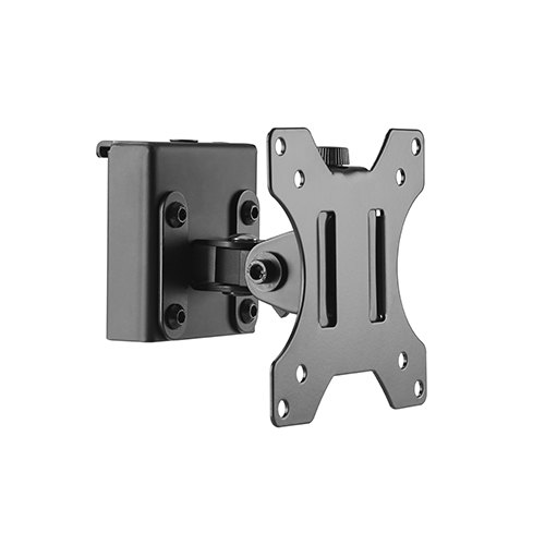 Brateck Slatwall Pivot Monitor Mount for 13"-27" Screens, Up to 6.5kg, VESA 75x75/100x100, Matte Black Steel