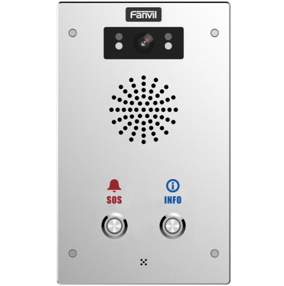 Fanvil i16SV-02P Outdoor IP65 SIP Video Intercom with HD Camera, 2 Buttons, HD Voice, 3W Speaker & TF Card Storage