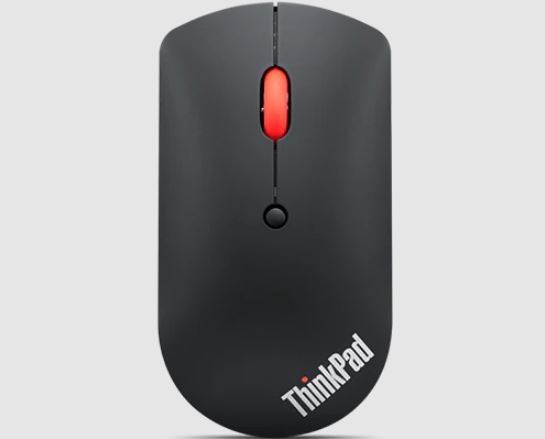 LENOVO ThinkPad Bluetooth Silent Mouse - Ambidextrous, Dual-Host Bluetooth 5.0, Silent Buttons, Adjustable DPI 2400/1600/800, 1 Year Battery Life