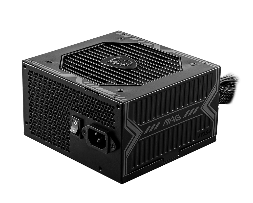 MSI MAG A650BN 650W ATX Power Supply 80 PLUS Bronze Up to 85% Efficiency with Active PFC and Industrial Protection