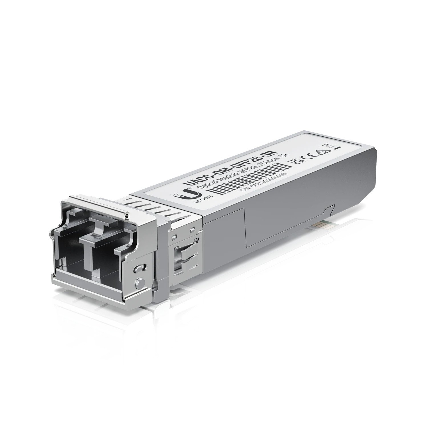 Ubiquiti 25 Gbps Multi-Mode Optical Module SFP28-Compatible Short-Range Transceiver with Duplex LC Connector - 100m Reach