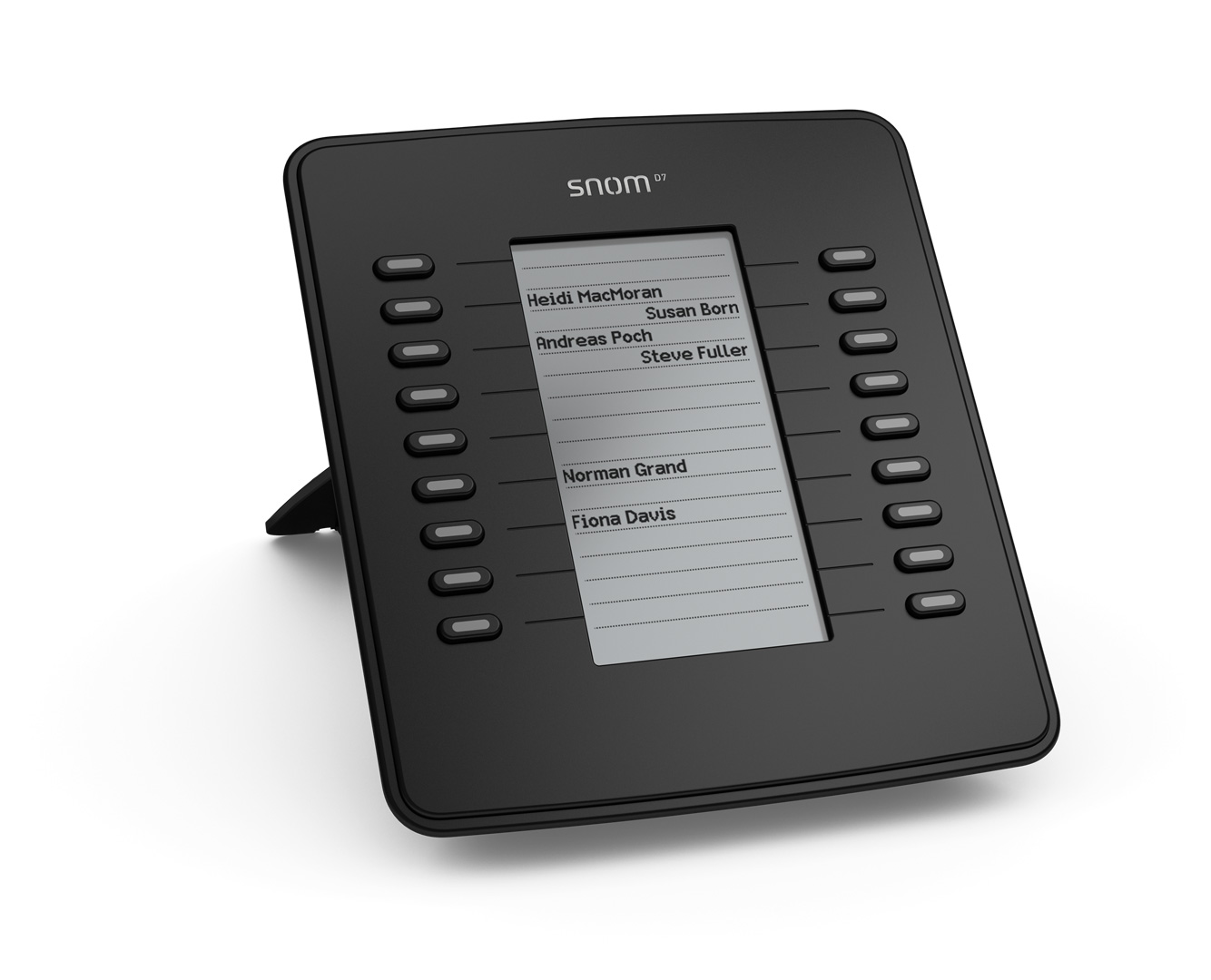 Snom D7 USB Expansion Module for 700 Series Phones – 18 Programmable Multi-Color LED Keys, High-Resolution Display, Daisy Chain Up to 3 Units