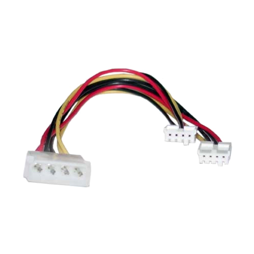 8Ware Molex Power Splitter Cable 20cm - 1x 5.25" Male to 2x 3.5" Female Connectors High-Quality Internal PC Power Cable