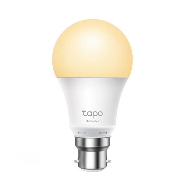 TP-Link Tapo L510B Smart Dimmable Wi-Fi Light Bulb B22 Bayonet 2700K Warm White 806 Lumens, Voice Control, No Hub Required
