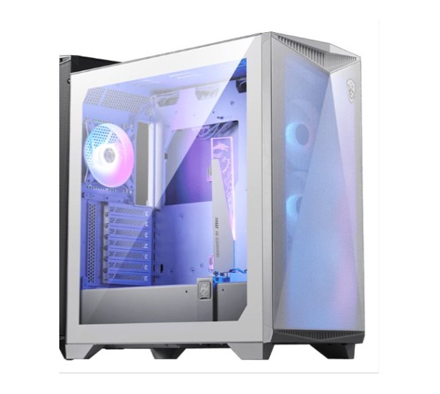 MSI MPG GUNGNIR 300R AIRFLOW Mid-Tower PC Case White | E-ATX/ATX/Micro-ATX/Mini-ITX Support, ARGB Fans, 360mm Radiator, USB-C, High Airflow Design