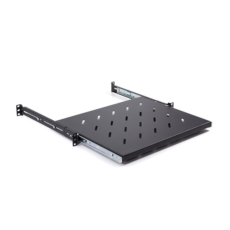 LDR 1U Sliding Rack Mount Shelf for 450mm-600mm Deep Server Racks, Supports Rail-to-Rail Depth 365mm-500mm