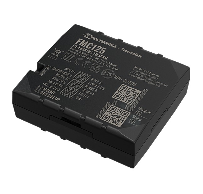 Teltonika FMC125 Advanced 4G LTE Cat 1 Terminal with GNSS, RS232/RS485 Interfaces & Backup Battery for Fleet Telematics