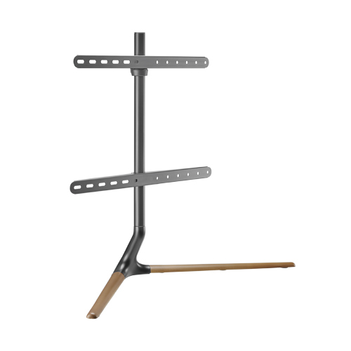 Brateck Modern Linear Tabletop TV Stand for 49"-70" TVs, 40kg Capacity, Matte Black & Walnut, 970x350x765mm with ±70° Swivel & Anti-Tip Safety Kit