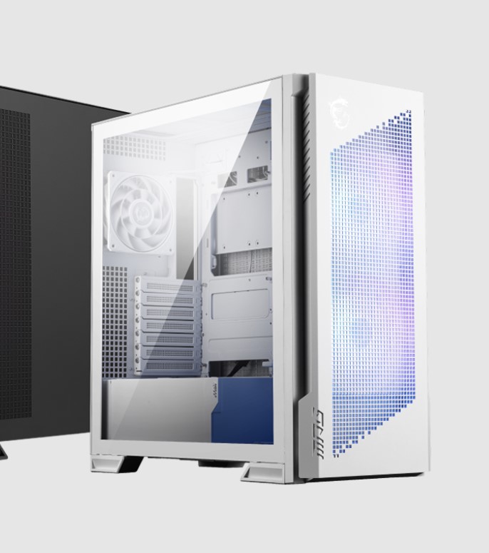 MSI MPG VELOX 300R AIRFLOW PZ WHITE Mid-Tower PC Case for E-ATX/ATX/Micro-ATX/Mini-ITX, High Airflow with ARGB Fans, 7 Expansion Slots, USB-C 20Gbps