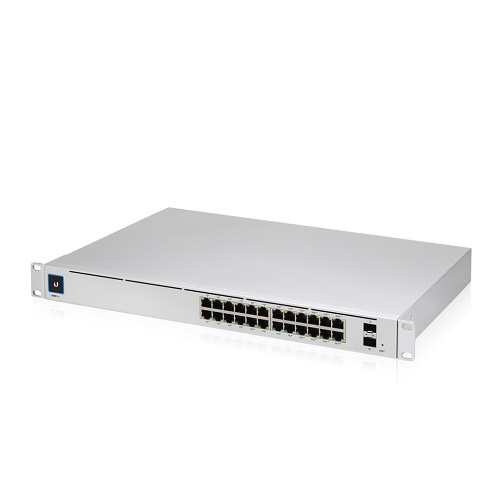Ubiquiti UniFi Pro 24 PoE Managed Gigabit Layer 2/3 Switch with 400W PoE++, 16 PoE+ & 8 PoE++ Ports, 2x 10G SFP+ Uplinks, Touchscreen LCM - GEN2 USW-PRO-24-POE